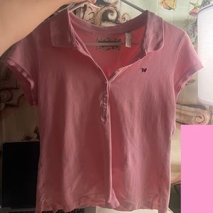 Y2K pink vintage Aeropostale collared baby tee polo!